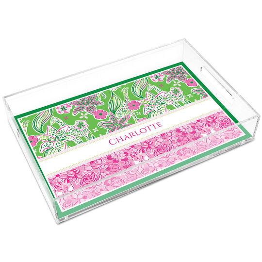 Preppy Safari Lucite Tray
